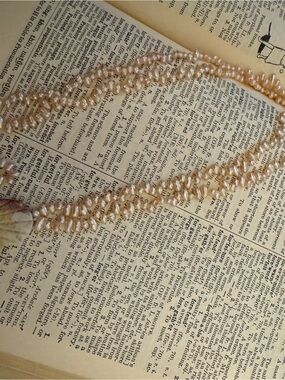Vintage Pink Pearl Chip Necklace